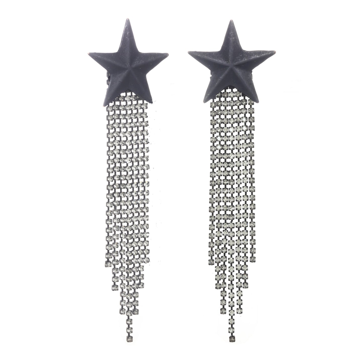 Black Ox Star Fringe Earrings